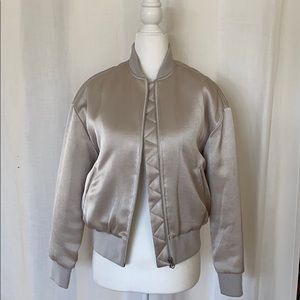 Frame Denim Atelier Silver Bomber jacket XS